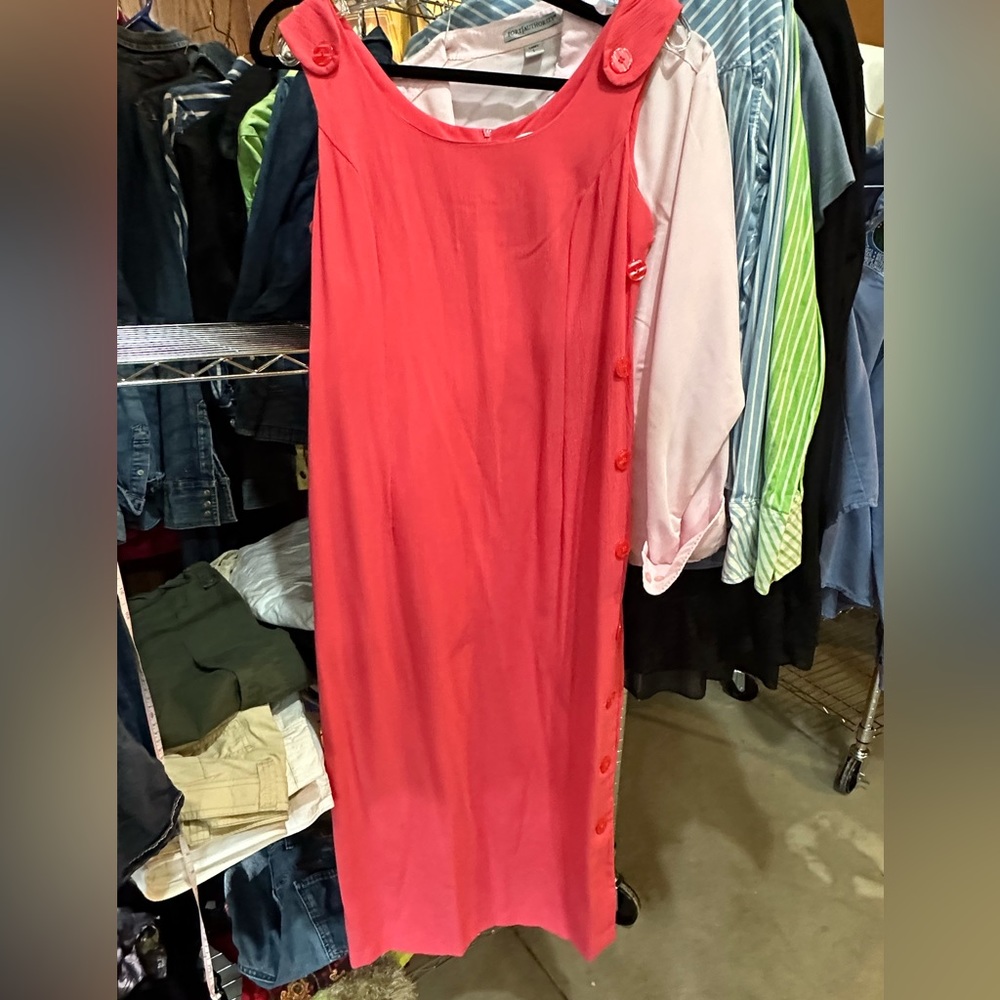 Salmon Pink Tank Dress Size 8